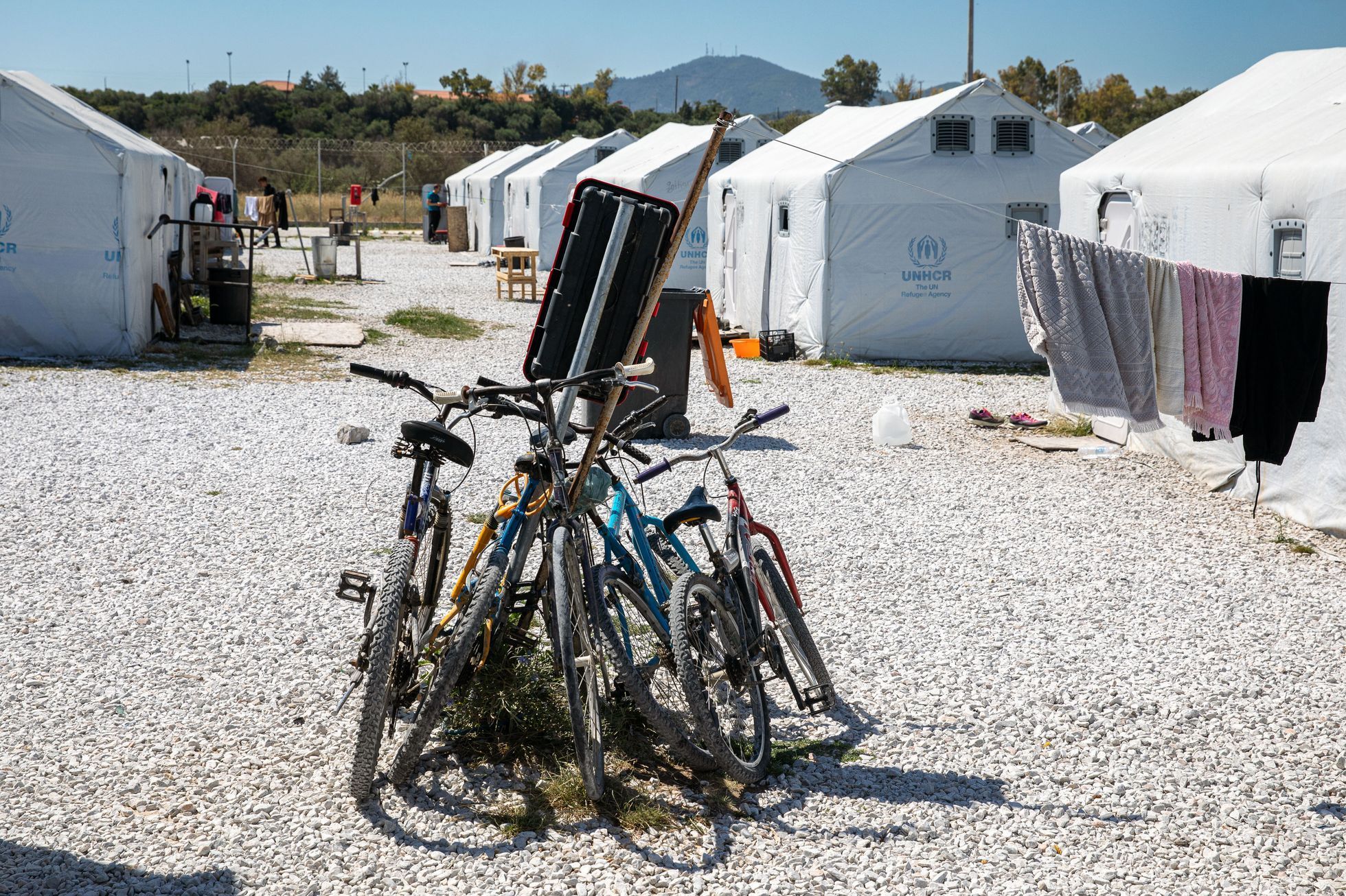 Uprchlický tábor Kara Tepe na ostrově Lesbos v Řecku, uprchlíci, migranti, uprchlická krize