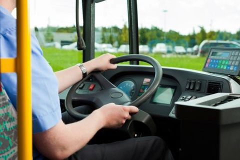 Doprava, MHD, autobus, řidič, volant, ilustrační foto