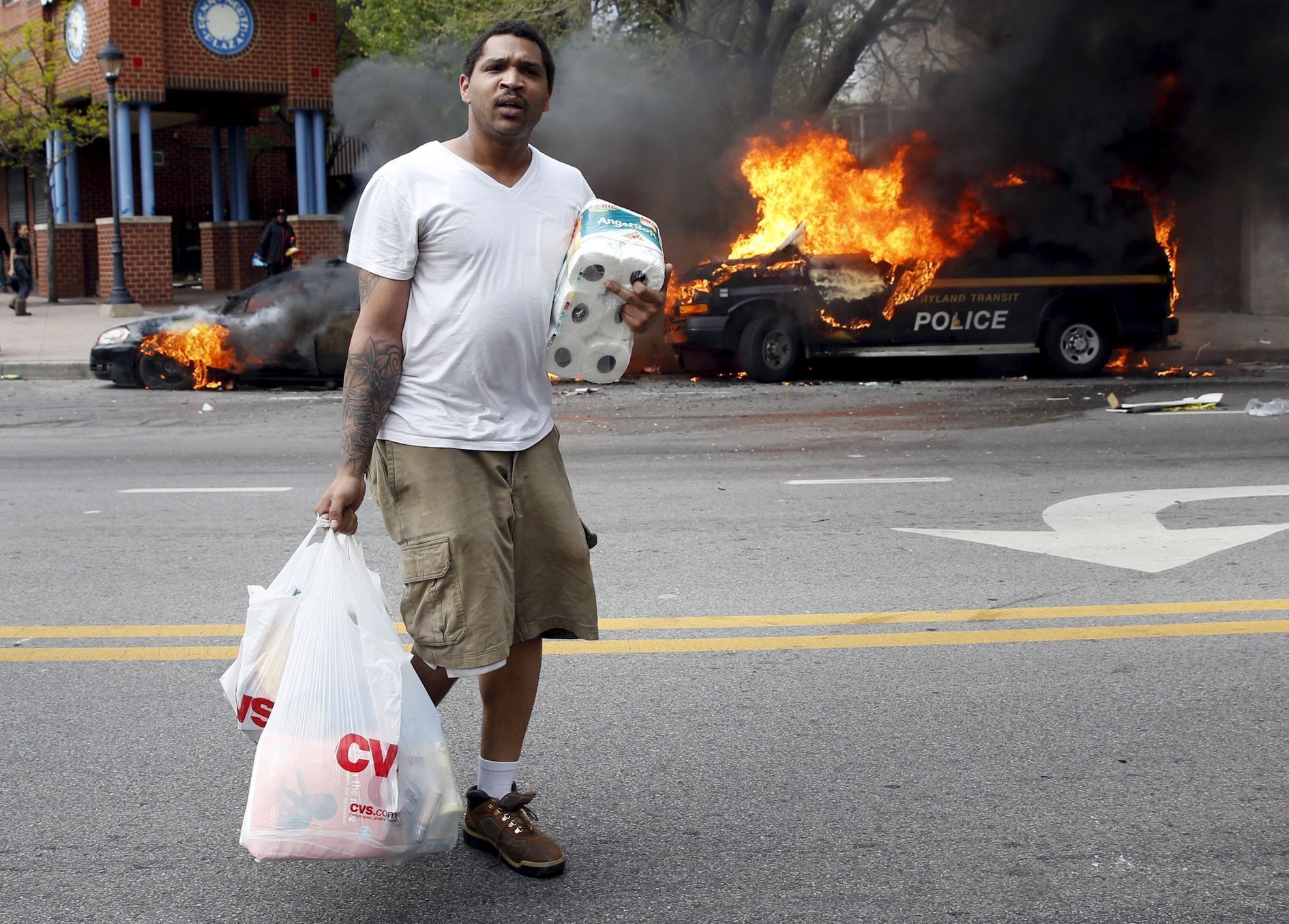 USA - Baltimore - nepokoje - policie