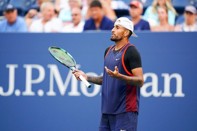 Nick Kyrgios ve druhém kole US Open 2022