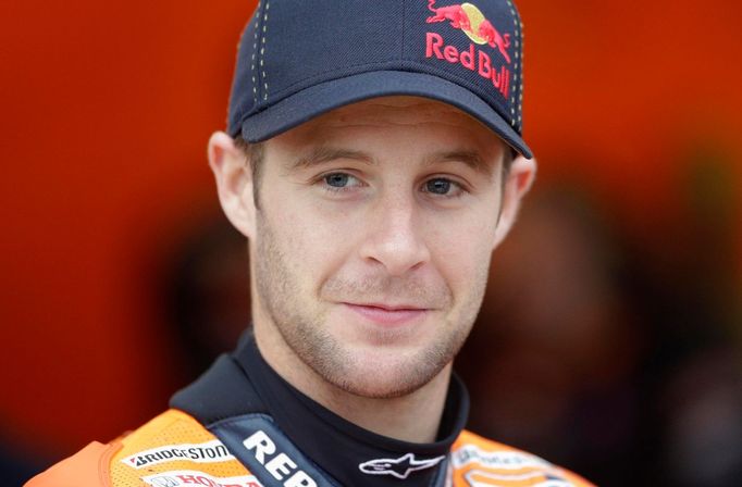 Irský motocyklista Hondy Jonathan Rea během tréninku Velké ceny San Marina 2012 v MotoGP.