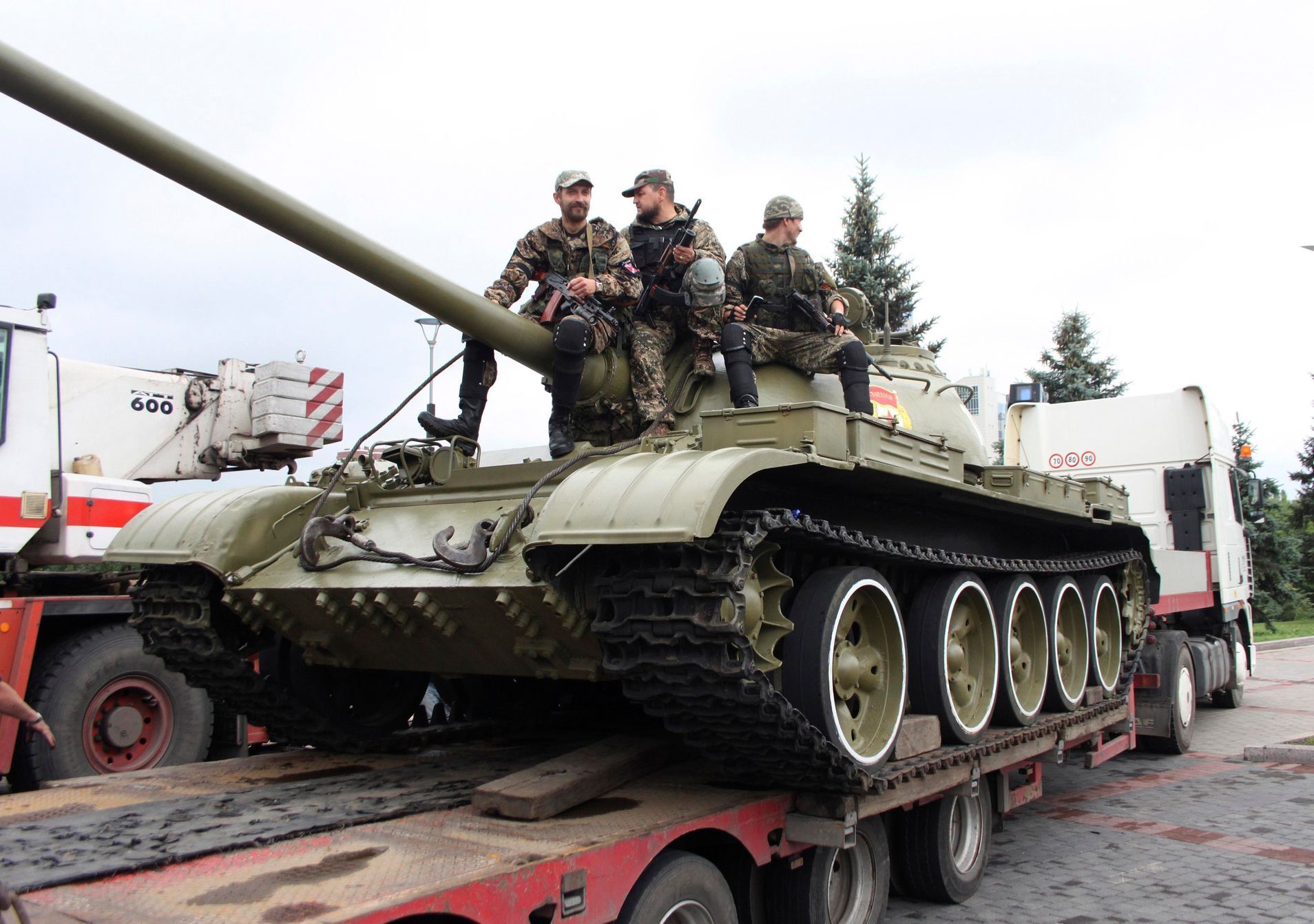 Ukrajina - Doněck - separatisté - tank T-54 - muzeum