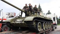 Ukrajina - Doněck - separatisté - tank T-54 - muzeum