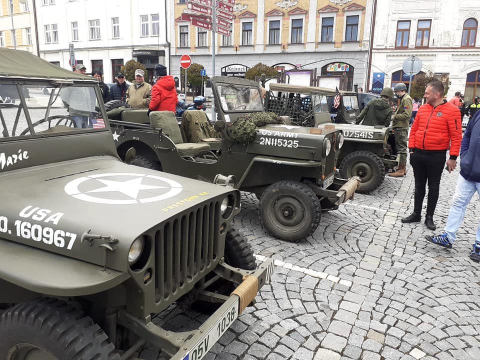 Oslavy konec 2SV WWII Velichovky americká armáda