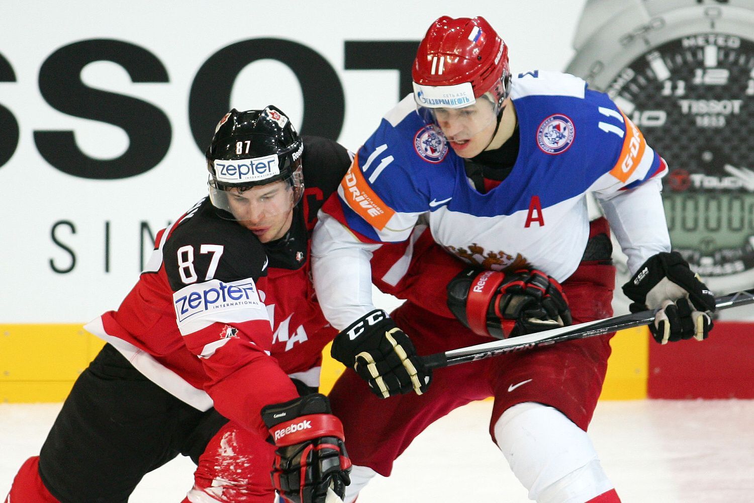 MS 2015, finále Kanada-Rusko: Sidney Crosby - Jevgenij Malkin