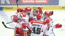 27. kolo extraligy 2018/19, Sparta - Hradec: Radost hokejistů Hradce