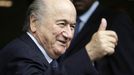 Prezident FIFA Sepp Blatter při návštěvě v Durbanu