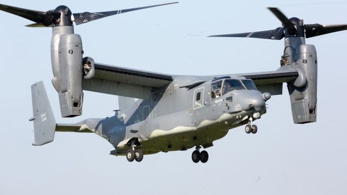 Americký konvertoplán CV-22B Osprey 19. září přistál na letišti v Mošnově na Novojičínsku. Letoun kombinuje vlastnosti vrtulníku a dopravního letadla.