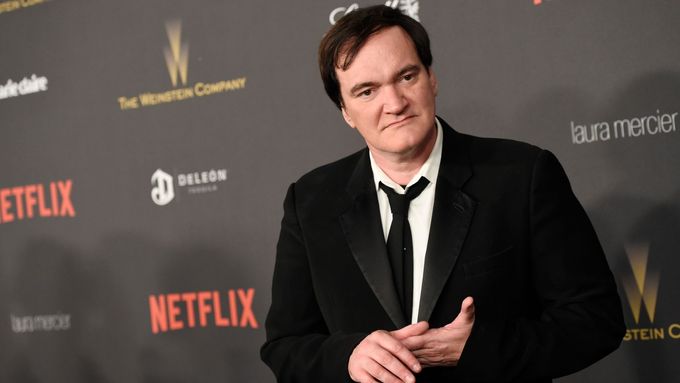 Quentin Tarantino na Weinsteinově afterparty po vyhlašování Zlatých glóbů v lednu 2016.