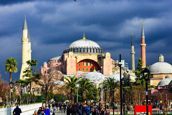 Hagia Sofia alias chrám Boží Moudrosti v Istanbulu.