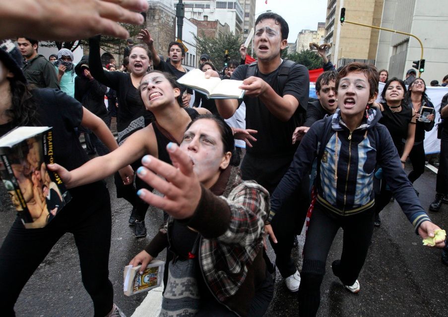 Studentské protesty v Bogotě