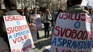 Svobodné a spravedlivé volby - hlavní požadavek demonstrantů.