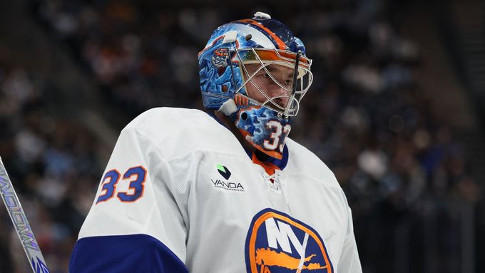 David Rittich v dresu New Yorku Islanders