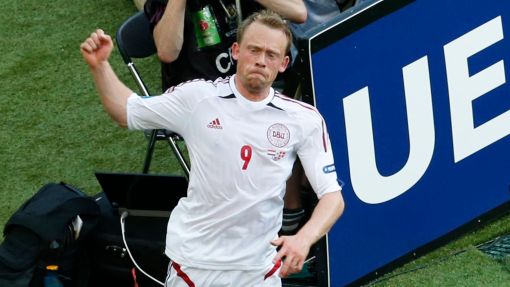 Michael Krohn-Dehli se raduje z gólu Dánů.