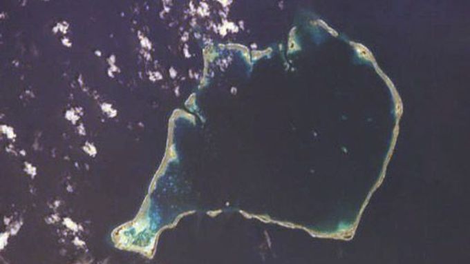 Funafuti - největší ostrov souostroví Tuvalu.