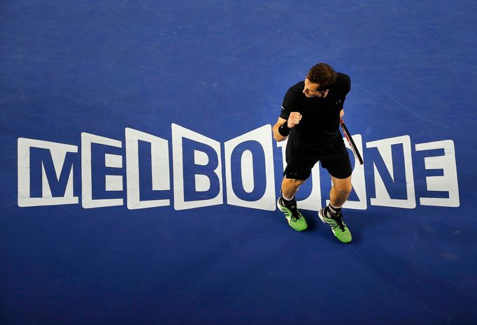 Australian Open 2015: Andy Murray při semifinále s Tomášem Berdychem