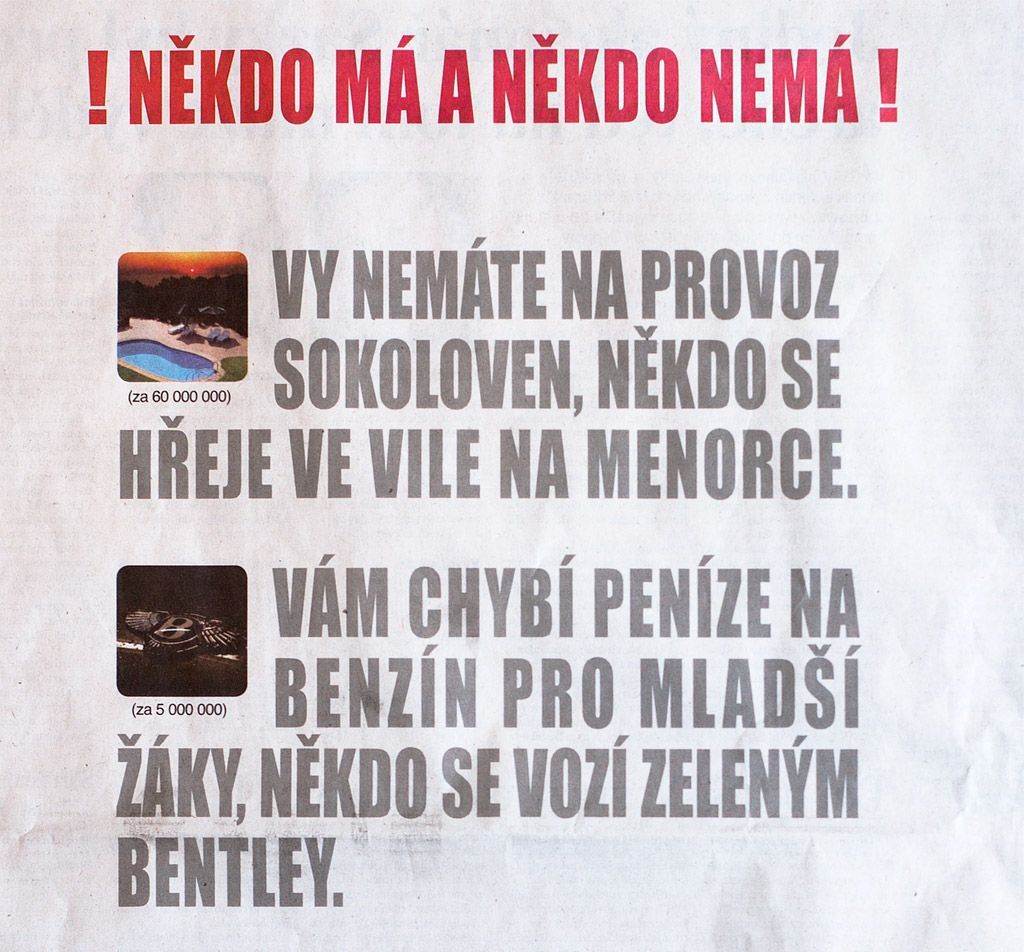 Boj o Sazku a Hušáka - letáky a inzeráty