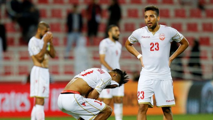 Fotbalisté Bahrajnu smutní po vyřazení v osmifinále mistrovství Asie.