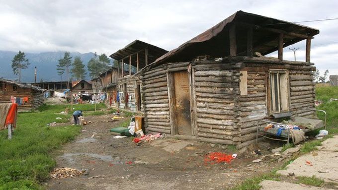 Jedna z romských osad na Slovensku.