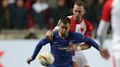 Eden Hazard v prvním čtvrtfinále Evropské ligy Slavia - Chelsea