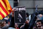 V Barceloně demonstrovali separatisté proti návštěvě krále, nepřivítala ho ani starostka