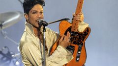 U.S. musician Prince performs for the first time in Britain since 2007 at the Hop Farm Festival near Paddock Wood