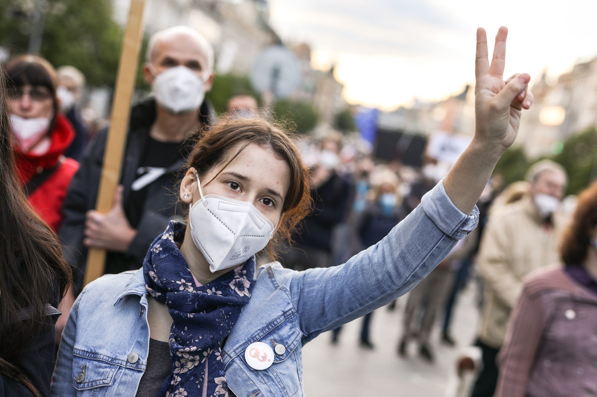 Demonstrace Milion chvilek Václavské náměstí 20. 5. 2021 za odstoupení Marie Benešové