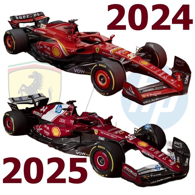 F1 2024 vs. 2025: Ferrari