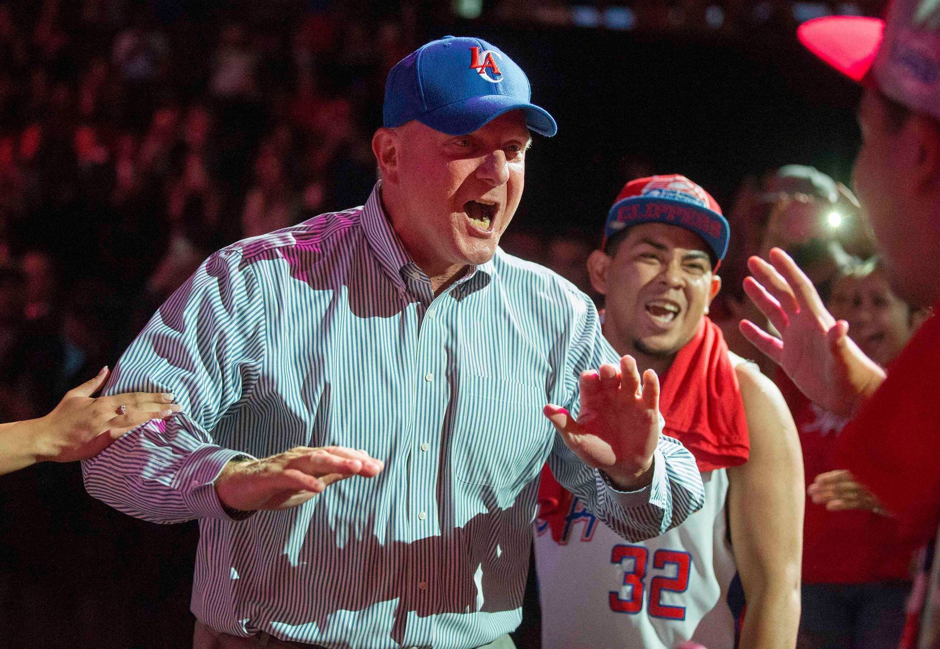 Los Angeles Clippers' new owner Ballmer is introduced at a fan event at the Staples Center in Los Angeles