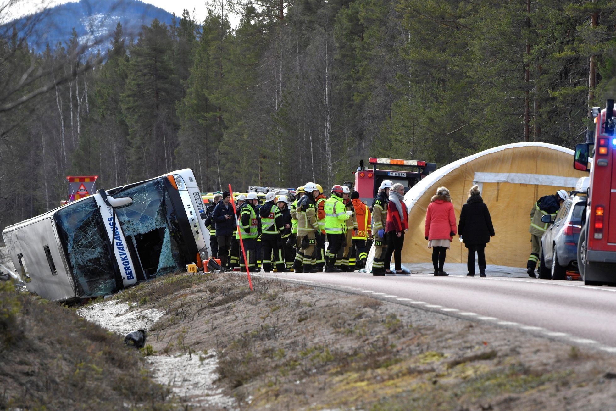 Nehoda autobusu ve Švédsku