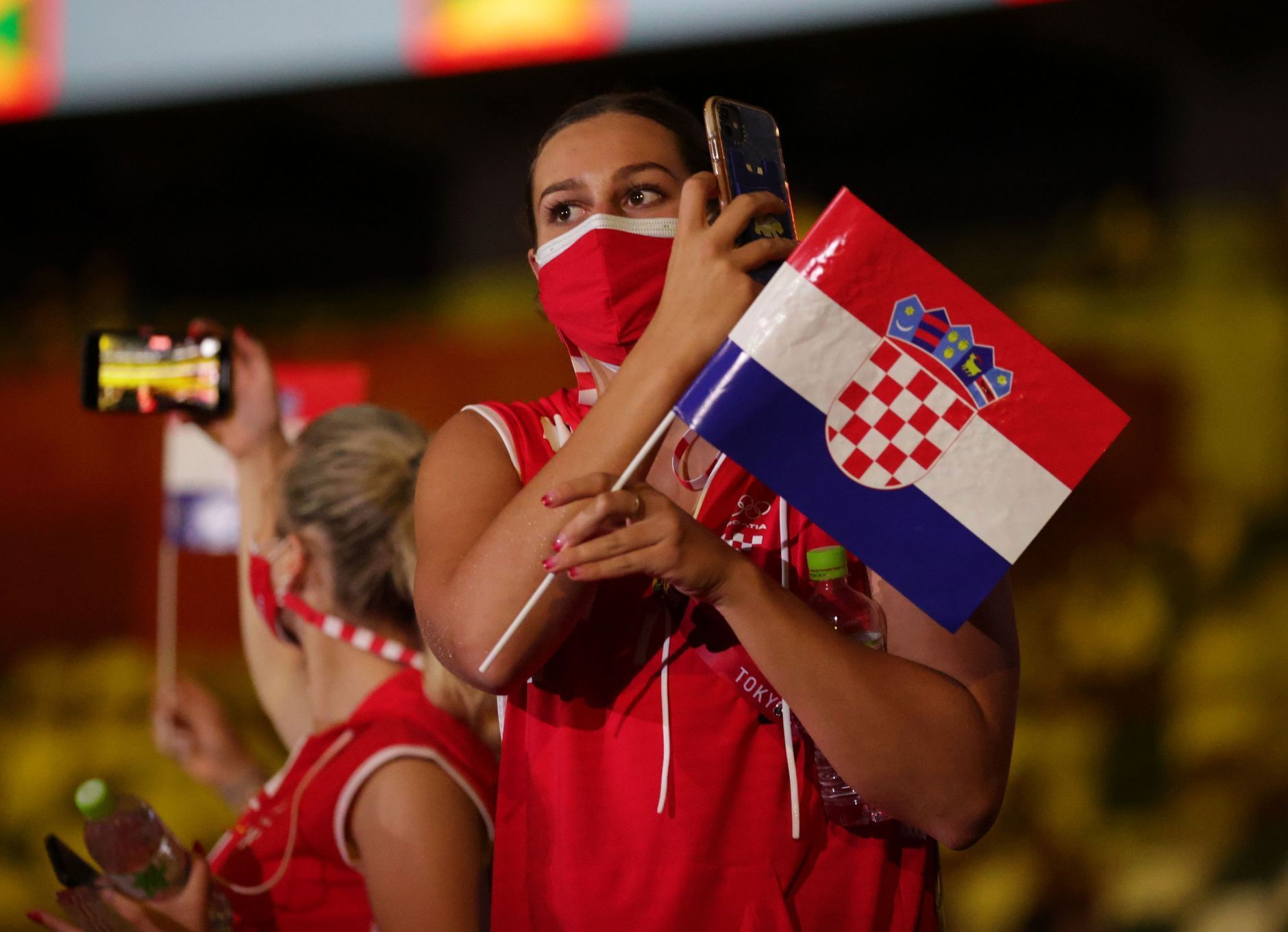 Chorvatští sportovci při slavnostním zahájení her v Tokiu 2020