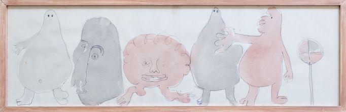 Obrázek Milana Kundery z výstavy Nostalgie po Evropě v Českém centru Paříž.