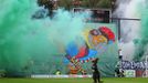 Liga, Bohemians-Sparta: choreo fanoušků Bohemians