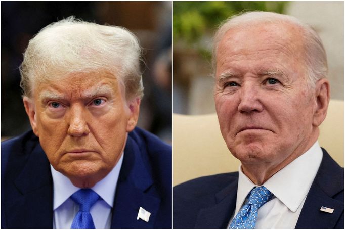 Bývalý americký prezident Donald Trump a současný prezident USA Joe Biden.