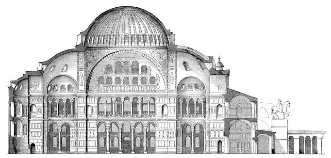 Hagia Sofia alias chrám Boží Moudrosti v Istanbulu.