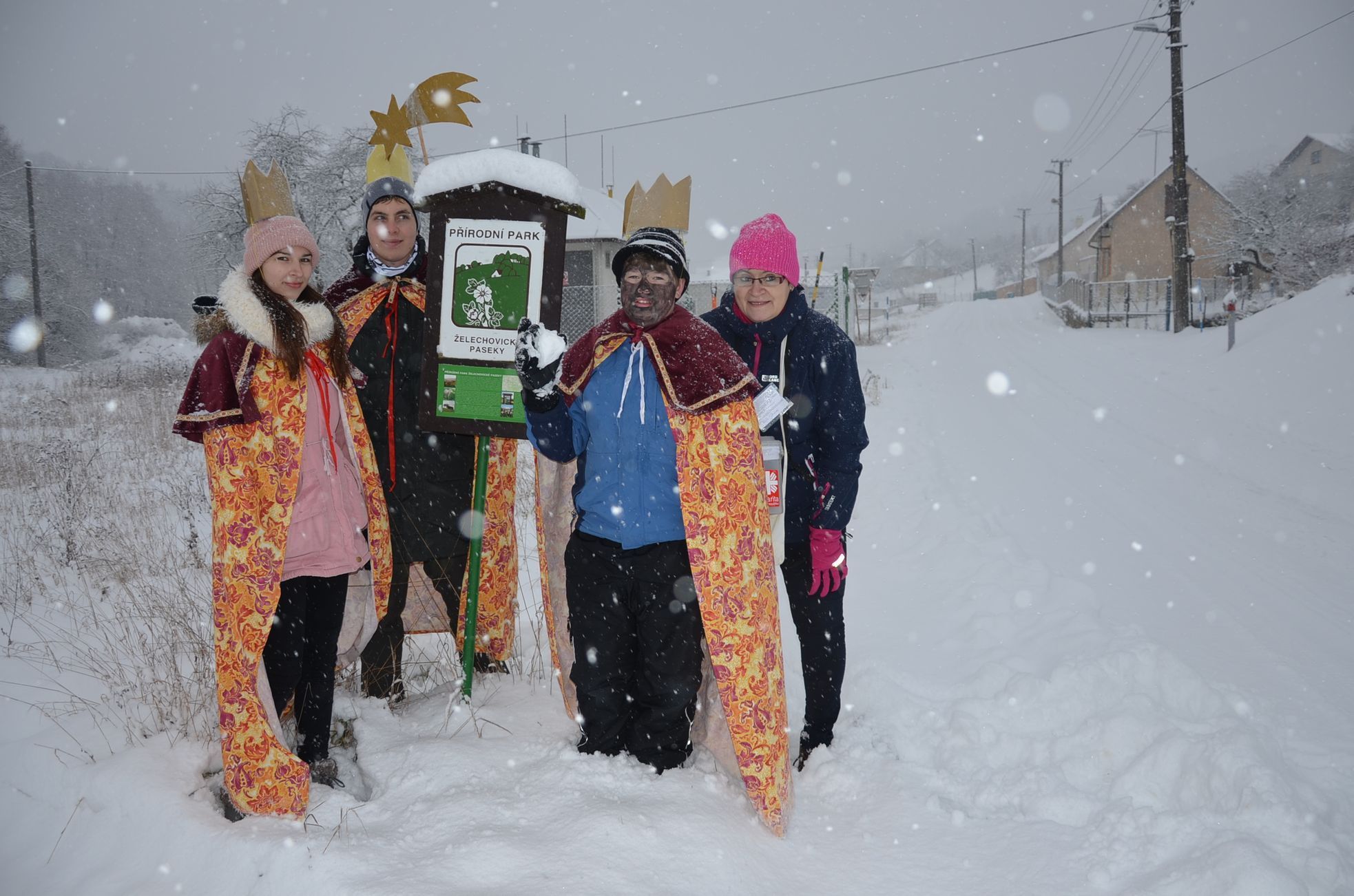Tříkrálová sbírka 2019 - sněhová kalamita - Zlínsko