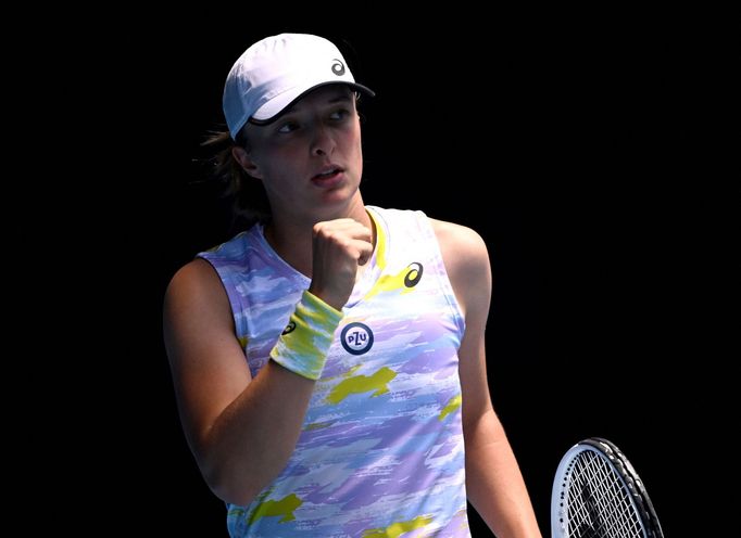 Australian Open 2022: Iga Šwiateková v utkání třetího kola.