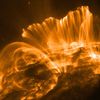 Images from the Transition Region And Coronal Explorer (TRACE) spacecraft: (Click on images for high resolution version or view movie.) Very high resolution images also available (TIF): 1 | 2 | 3. Credit: NASA/LMSAL