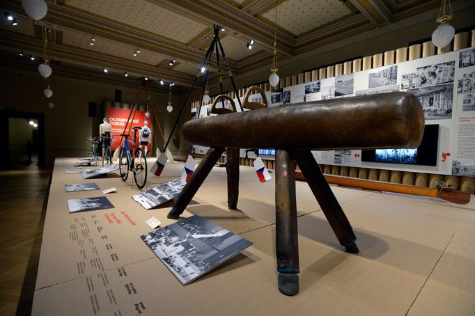 Národní muzeum v Praze v úterý znovu otevřelo pro návštěvníky. Na snímku je výstava Olympijské Tokio.