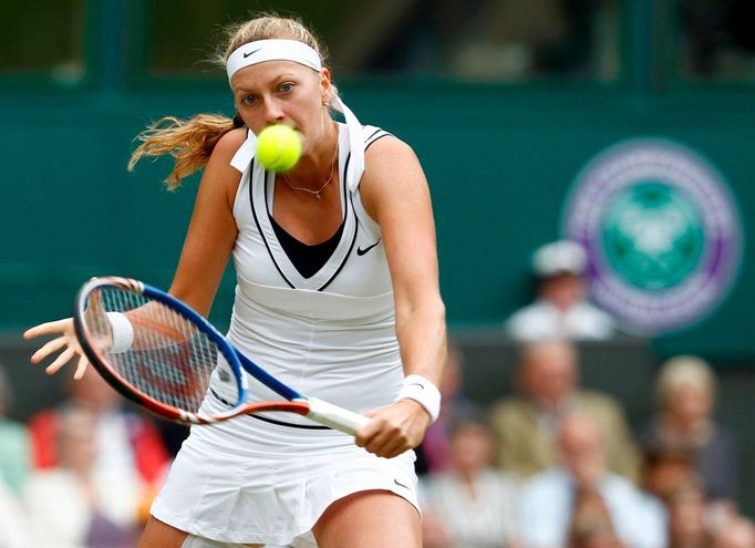 Petra Kvitová ve Wimbledonu 2011. Tady dosáhla zatím svůj největší úspěch v kariéře