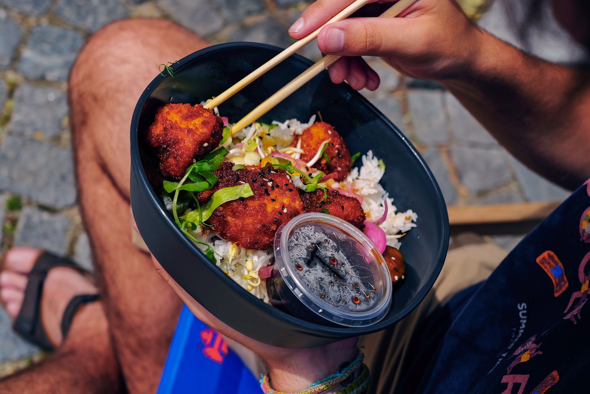 Gastro zahradka na brněnském Zelném trhu