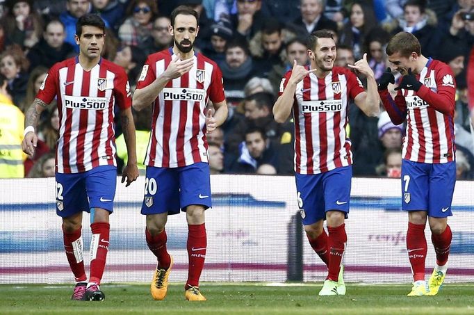 Radost fotbalistů Atlética Madrid