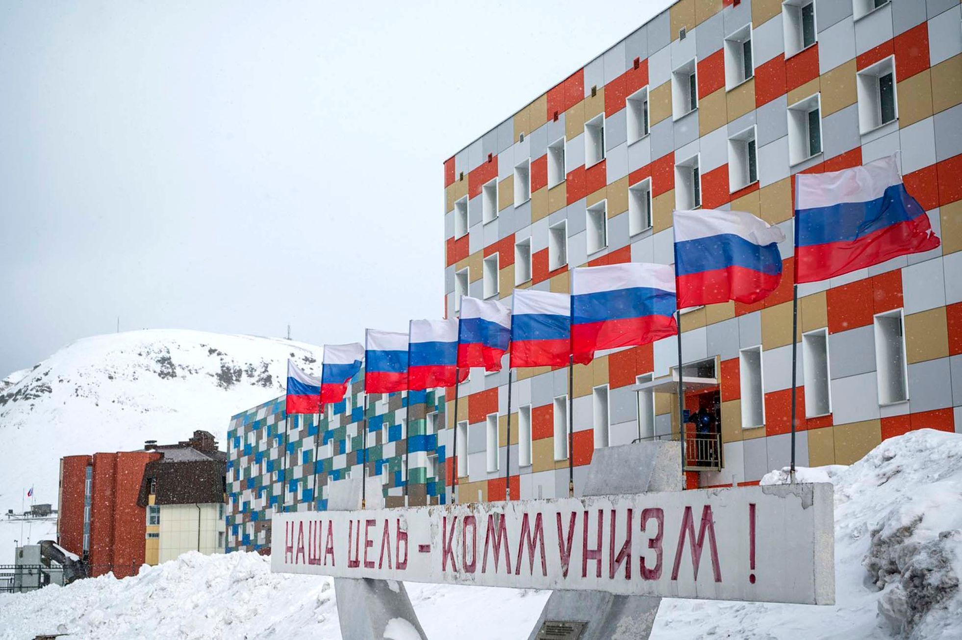 Barentsburg, Norsko, Rusko, Arktida, Špicberky, horník