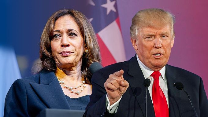 Kandidáti do listopadových prezidentských voleb v USA Kamala Harrisová a Donald Trump