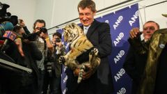 Andrej Babiš s tigrem