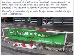 Sponzorovaný příspěvek zelených na Praze 3
