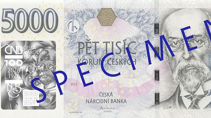 ČNB vydá k 100. výročí založení Národní banky Československé oběžnou bankovku 5 000 Kč s unikátním holografickým přítiskem.
