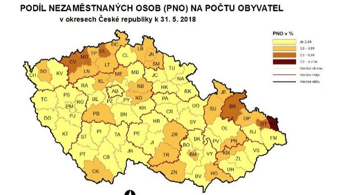 Nezaměstnanost v ČR.