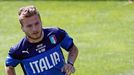 Ciro Immobile na tréninku Italů