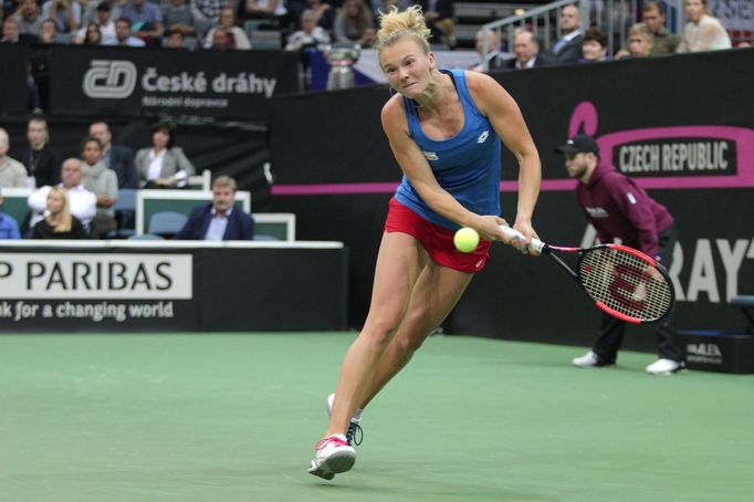 Kateřina Siniaková ve finále Fed Cupu 2018 Česko - USA